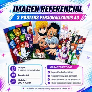 Pack personalizado 3 póster A3